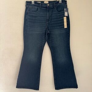 Universal Thread Womens 16Short High Rise Dark Blue Denim Flare Jeans Summer NWT